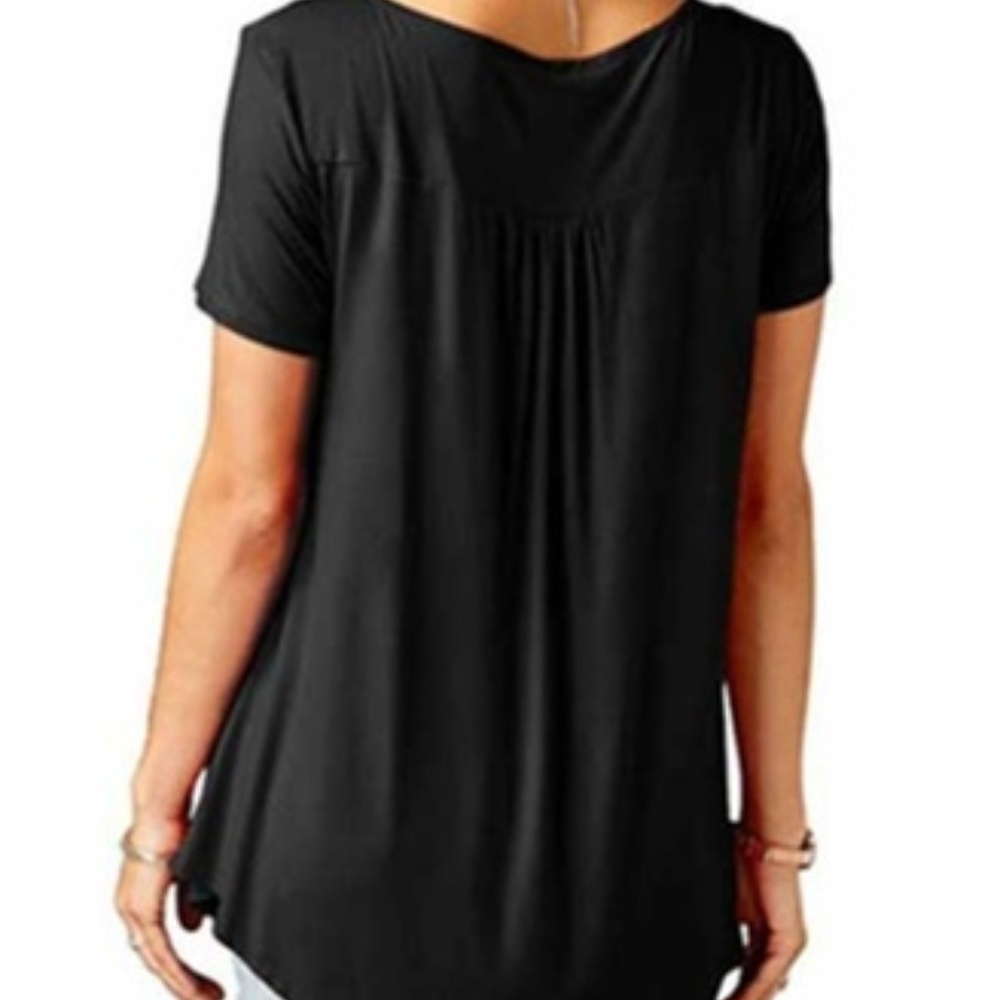 Black Leo Rosi short sleeved Jane Top size Small - Picture 2 of 3